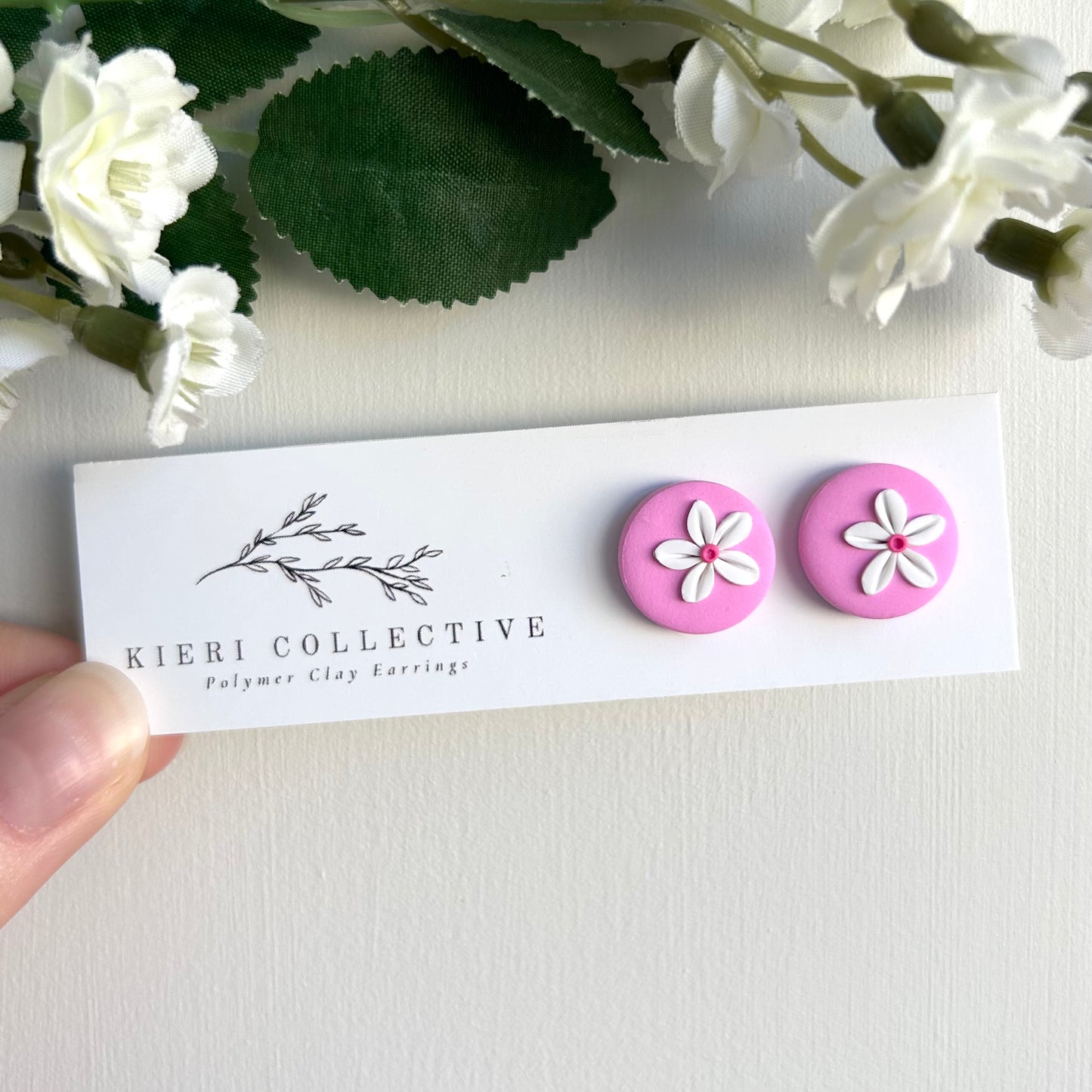 Stud - Pink Flower