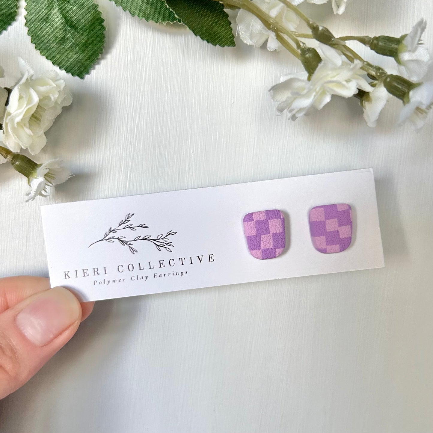 Stud - Purple Checkered