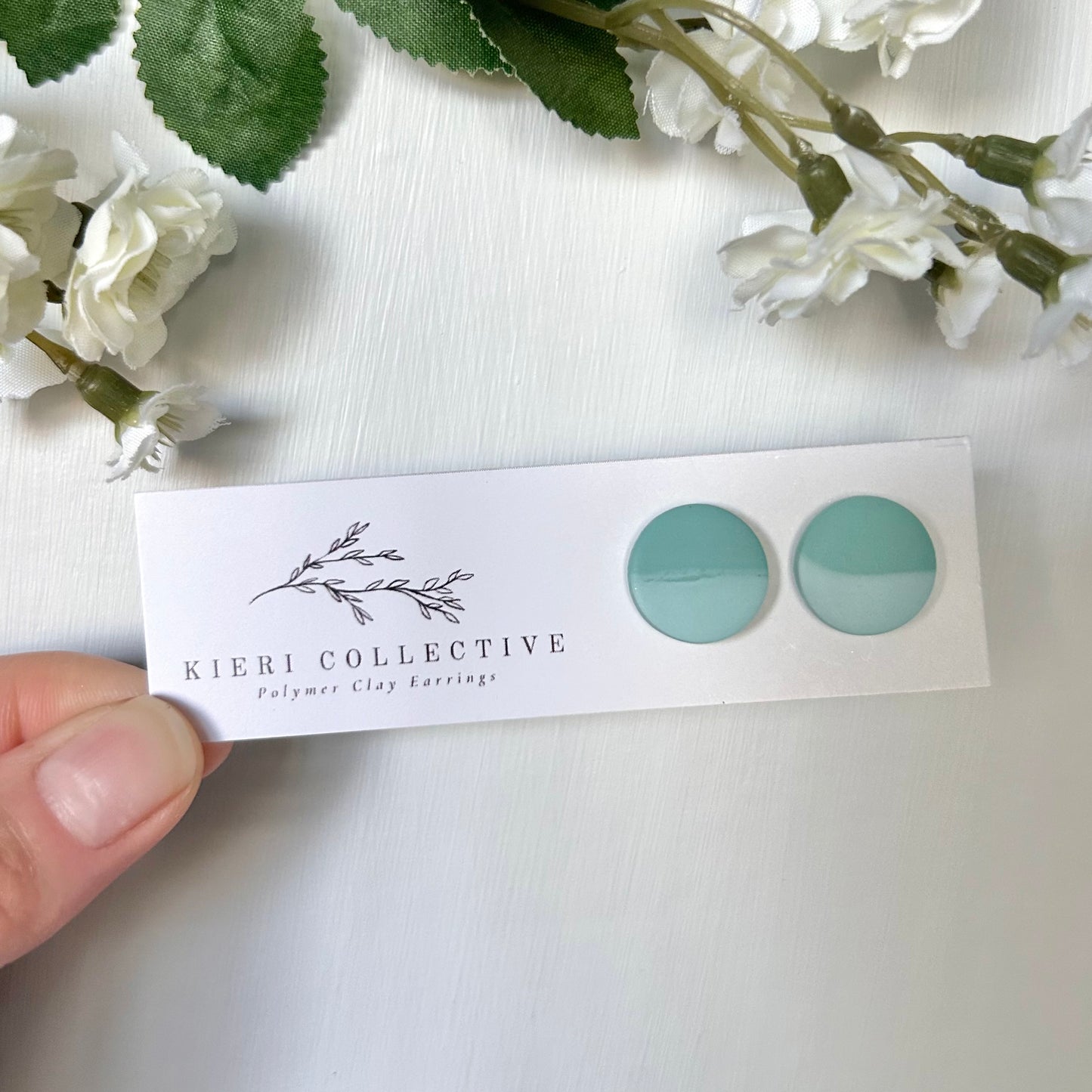 Stud - Aqua Two Toned