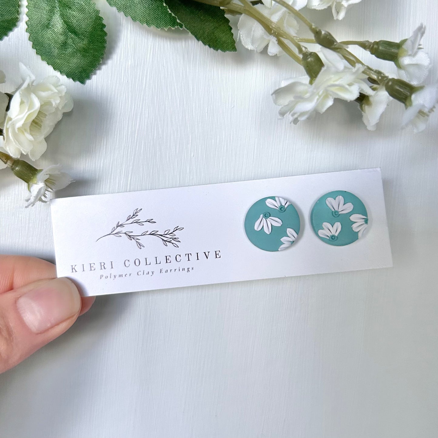 Stud - Teal Small Flower