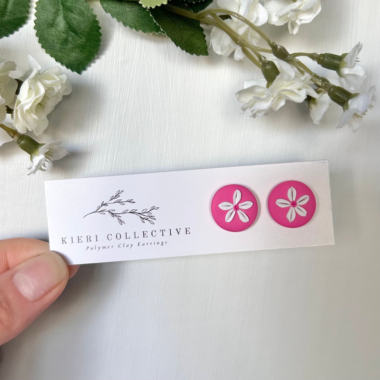 Stud - Hot Pink Large Flower