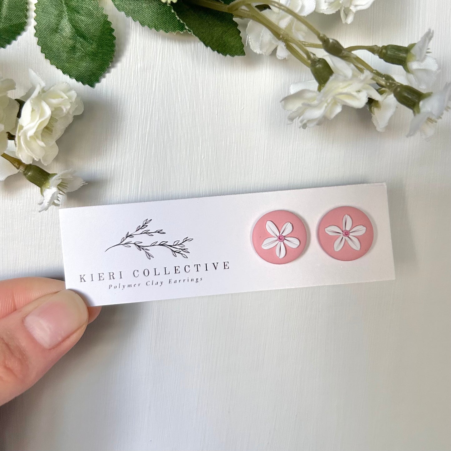 Stud - Pink Large Flower