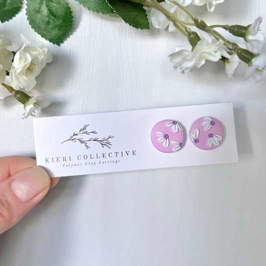 Stud - Purple Small Flower